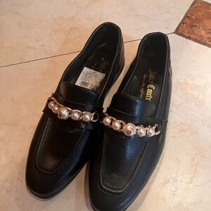 Juicy Couture Black Loafers with Pearl Detail 6